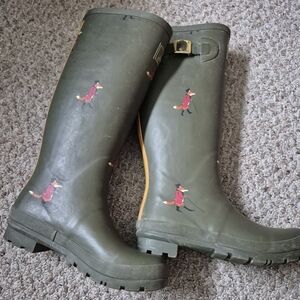 Stylish Green Women's Rain Boots